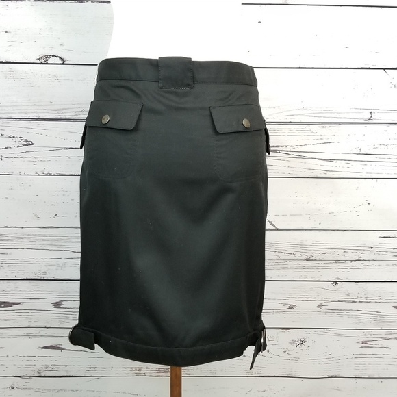 Reyes black cargo pocket utility pencil skirt women's size 2 New With Tags - Picture 4 of 9